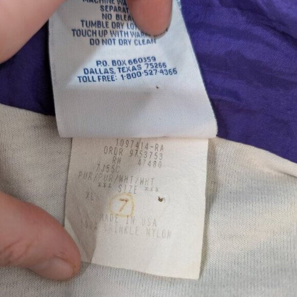 Vintage Cheerleader & Danz Team Purple and Yellow Windbreaker Size XL - Picture 8 of 10